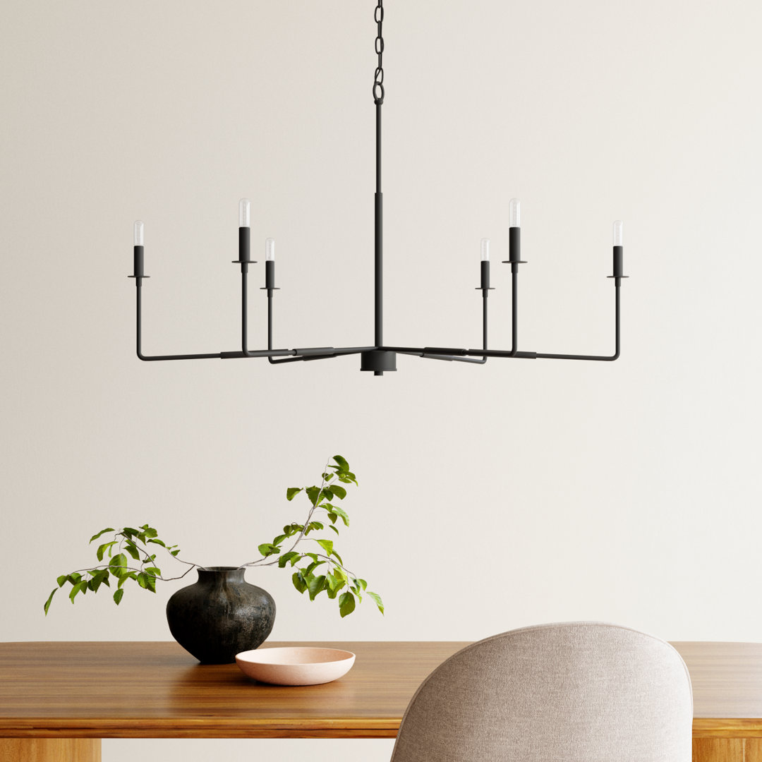 Alysa 6 - Light Candle Style Classic Chandelier